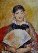 Femme a leventail Pierre-Auguste Renoir